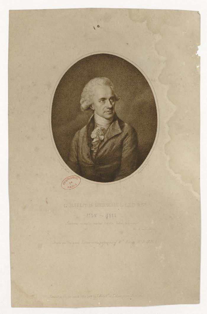 HERSCHEL [William] (titre forgé); Gulielmus Herschell L.L.D. R.S.S. (titre original)